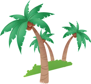 Tropical_ Coconut_ Trees_ Vector PNG image