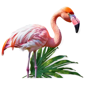 Tropical Flamingo Oasis Png Aid42 PNG image