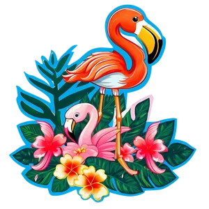 Tropical Flamingo Party Invitation Png 06272024 PNG image