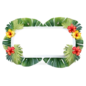Tropical Flora Frame PNG Qhd33 PNG
