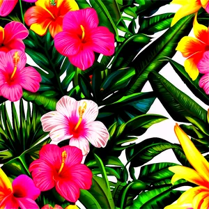 Tropical Floral Print PNG 06262024 PNG