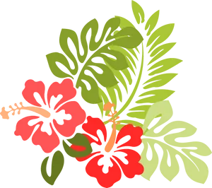 Tropical_ Floral_ Vector_ Graphic PNG image