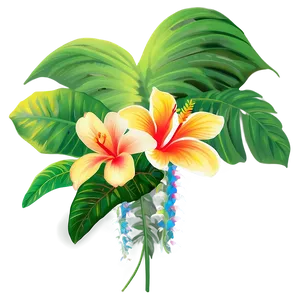 Tropical Flores Paradise Png Lgt PNG image