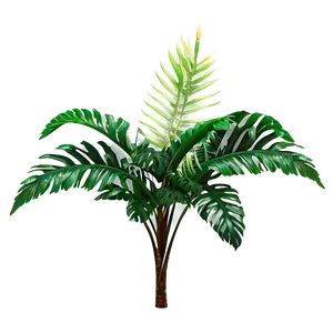 Tropical Flower Bush PNG 06122024