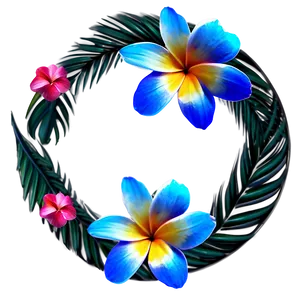 Tropical Flower Circle Png 06252024 PNG image