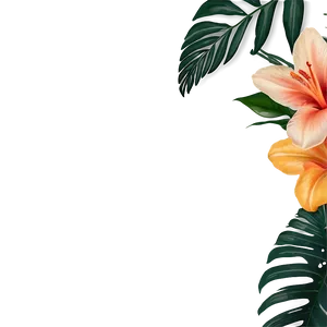 Tropical Flower Frame Png 06272024 PNG image