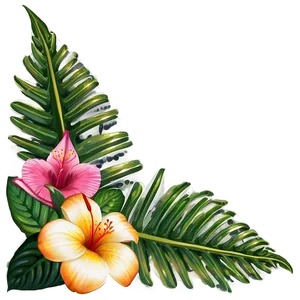 Tropical Flowers Border Png 04292024 PNG image