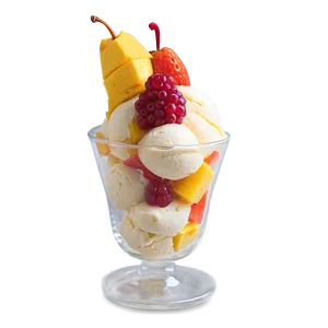 Tropical Fruit Ice Cream Sundae Png 4 PNG image