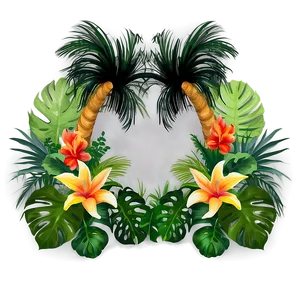 Tropical Garden Frame PNG 23 PNG
