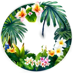 Tropical Garden Frame PNG Kpc PNG