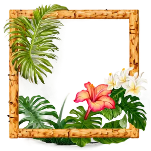 Tropical Garden Frame PNG Kuv PNG