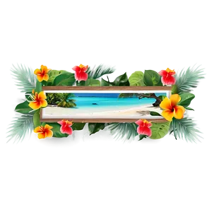 Tropical Getaway Border PNG Mqg PNG