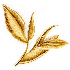 Tropical Gold Leaves PNG 60 PNG