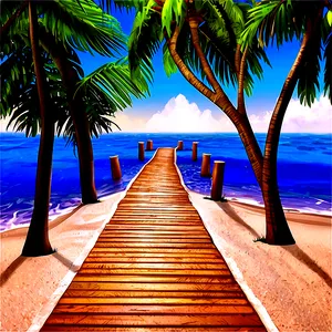 Tropical Island Beach Path PNG Syw36 PNG
