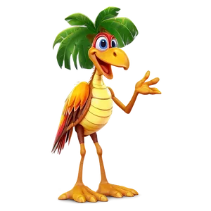 Tropical Island Cartoon Character PNG 06122024 PNG