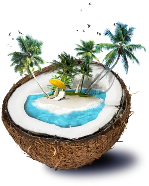 Tropical Island Coconut Fantasy