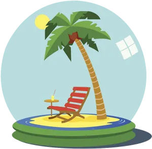 Tropical Island Vacation Concept PNG image