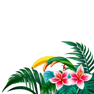 Tropical Landscape Border PNG Jyx