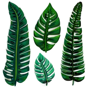 Tropical Leaf Arrangement PNG 47