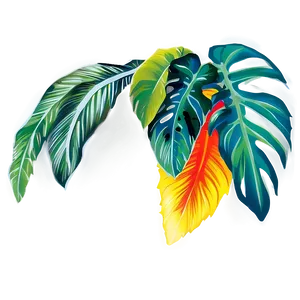 Tropical Leaf Border Png 06272024 PNG image