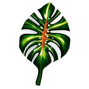 Tropical Leaf Decoration PNG Dbn