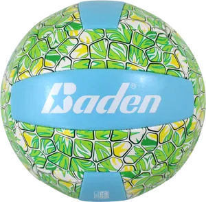 Tropical Leaf Design Volleyball Baden PNG image