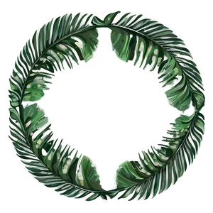 Tropical Leaf Frame Png 06122024 PNG image