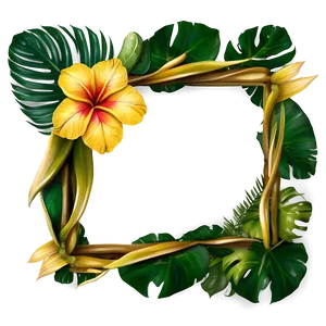 Tropical Leaf Frame Png 06122024 PNG image