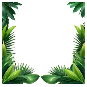 Tropical Leaf Frame Png Ocs76 PNG image