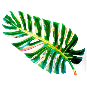 Tropical Leaf Overlay PNG 41