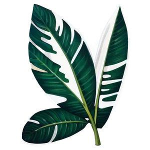 Tropical Leaf Sticker PNG 06122024