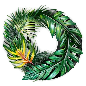 Tropical Leaves Wreath Png 48 PNG image