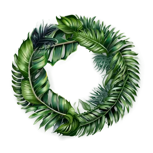 Tropical Leaves Wreath Png Bkm PNG image