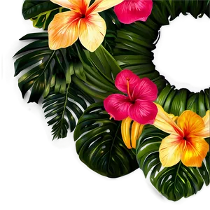 Tropical Leaves Wreath Png Yte PNG image