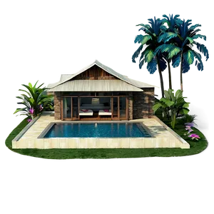 Tropical Mansion Oasis PNG 05242024