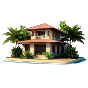 Tropical Mansion Oasis PNG Jxt