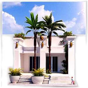 Tropical Mansion Oasis PNG Oob
