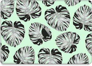 Tropical Monstera Mac Book Skin PNG image