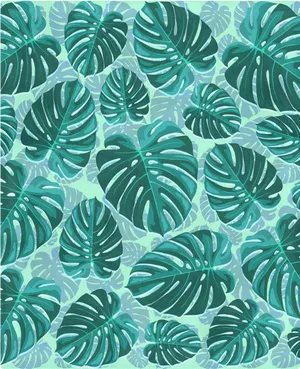 Tropical Monstera Pattern PNG image