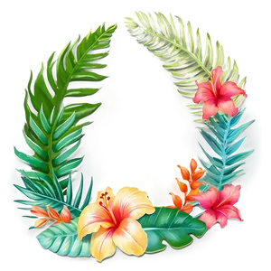 Tropical Oasis Border PNG Lox PNG