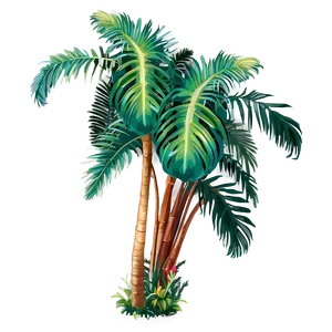 Tropical Palm Plant Png Akv PNG image