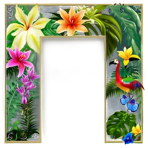 Tropical Paradise Frame PNG Yko65 PNG