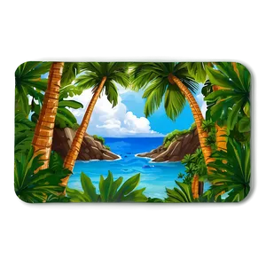 Tropical Paradise Mousepad Png Fpi73 PNG image