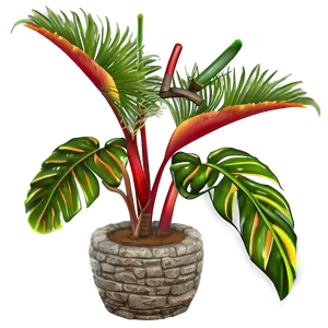 Tropical Plant Art Png Yqe PNG image