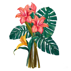 Tropical Plant Bouquet PNG 06252024 PNG