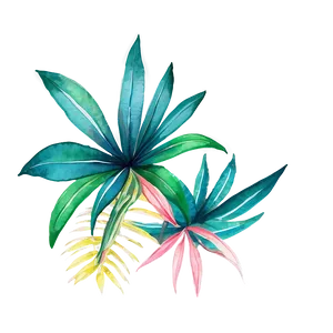 Tropical Plant Watercolor PNG Mnd89 PNG