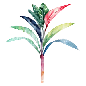 Tropical Plant Watercolor PNG Yxm