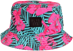 Tropical Print Bucket Hat