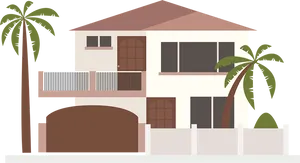 Tropical Style Two Story House