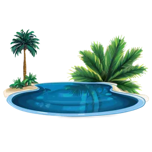 Tropical Swimming Pool Png 06122024 PNG image